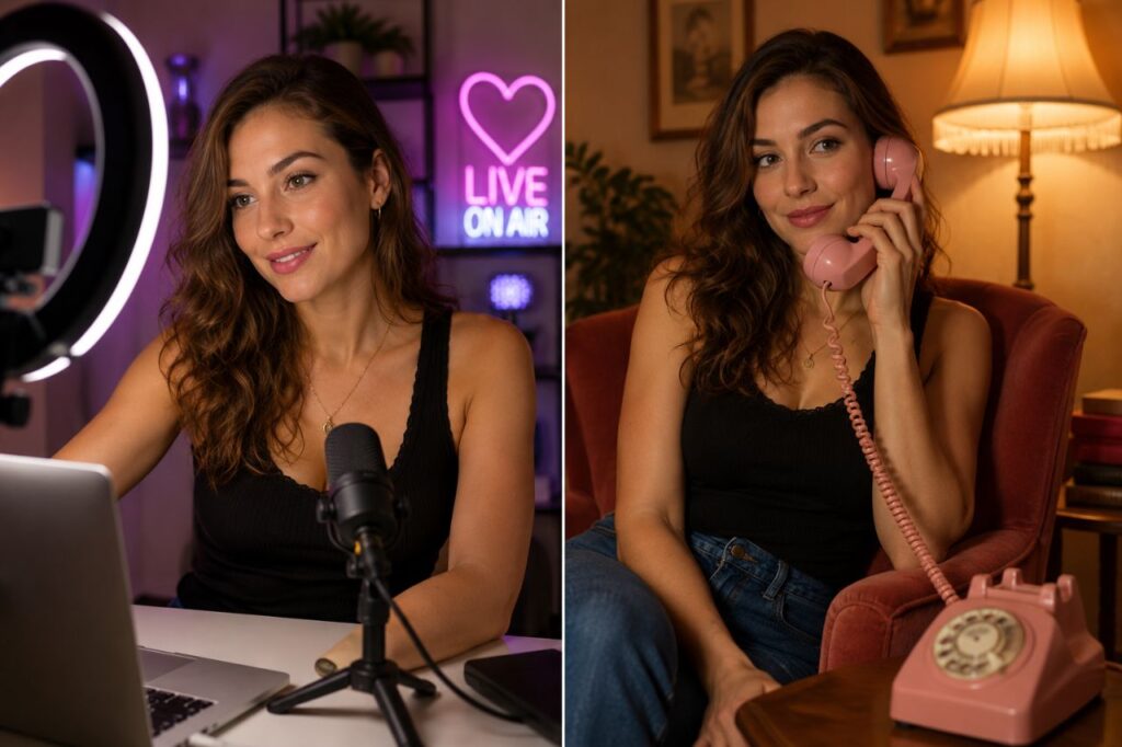 Téléphone rose et camgirl deux expériences du plaisir