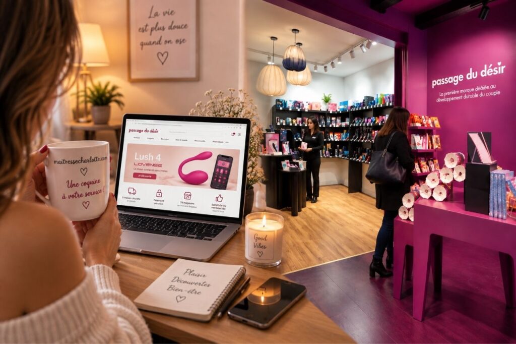 Acheter en ligne ou en boutique Passage du Désir joue sur les deux tableaux