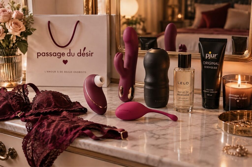 Sélection de sextoys, lingerie et produits de bien-être intime Passage du Désir